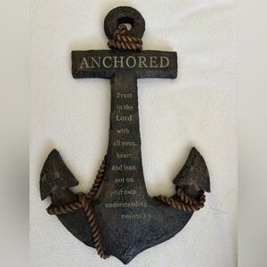 Anchor wall decal with Proverbs 3:5 scripture